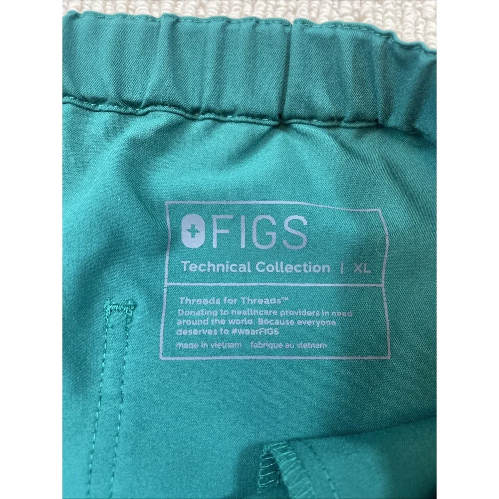 FIGS Men's XL Technical Collection Scrub Pants Flat Front Straight Leg Green